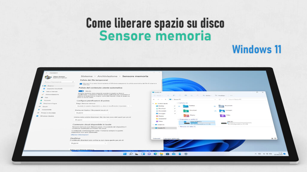 Tieni spazio libero in Windows 10 e 11 attivando “Sensore Memoria”