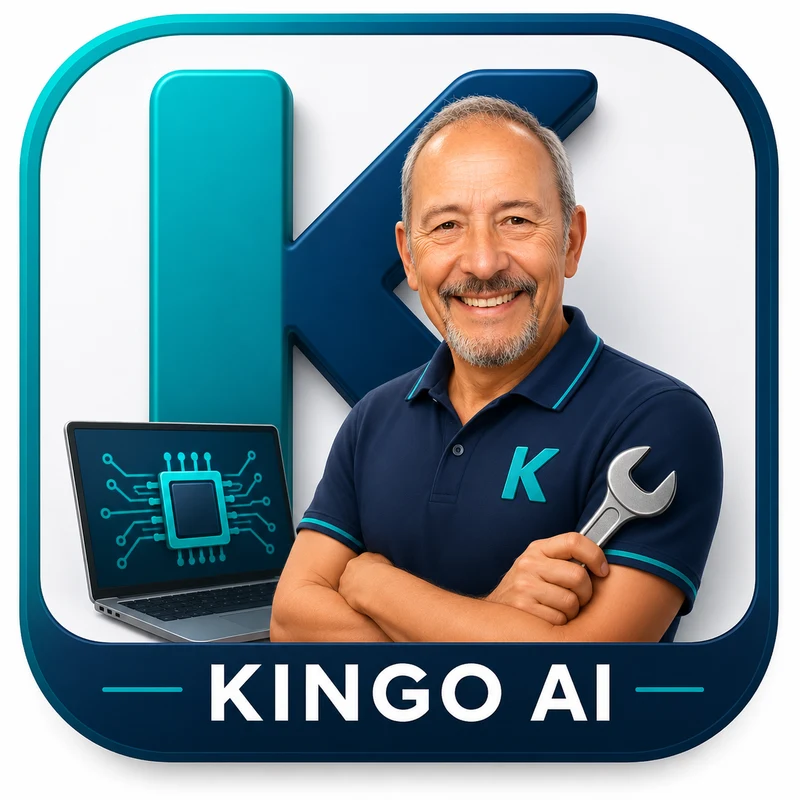 Logo KINGO AI con Carlo di KING OF LINE